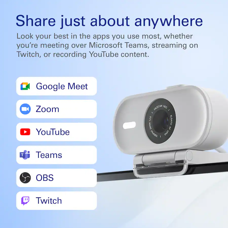 Twitch Best Camera To Stream With Elgato Facecam Neo 1080p60 Full