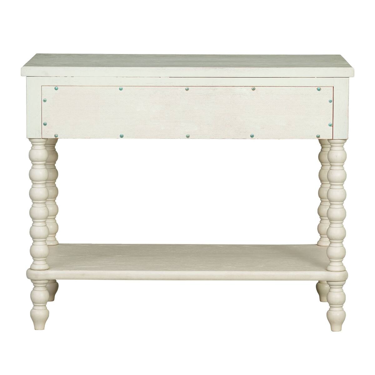 Alt View 7. Loheer - Loheer Large Antique Cream Nightstand with Drawer and Open Shelf, 32 Inch Wide - Antique Cream.