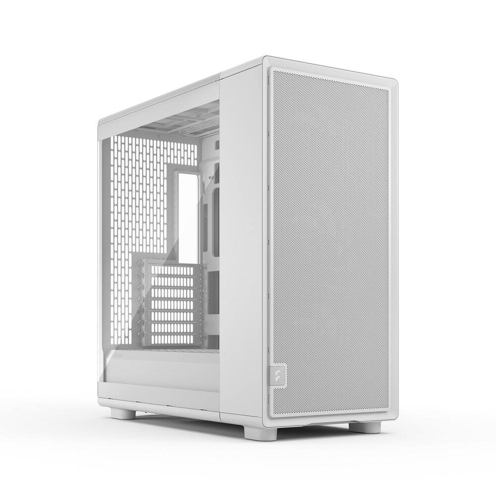 Front. Fractal Design - Fractal Design Epoch XL White - Tempered Glass, High Airflow, Mesh Front, 3 Fans, Spacious, ATX/mATX/ITX Support - White.