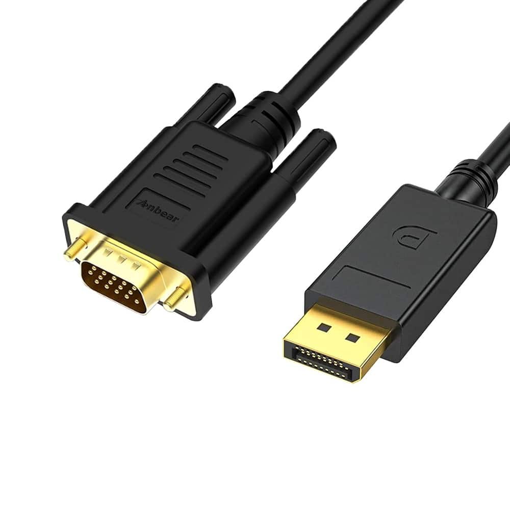 PARKER SLATER - DisplayPort to VGA Cable 6ft – 1080P HD, DP to VGA, Black