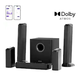 Ultimea - Apollo S90 9.1ch Dolby Atmos Sound System, Wireless Subwoofer, Rear Speakers, RGB Lights, App Control, 470W