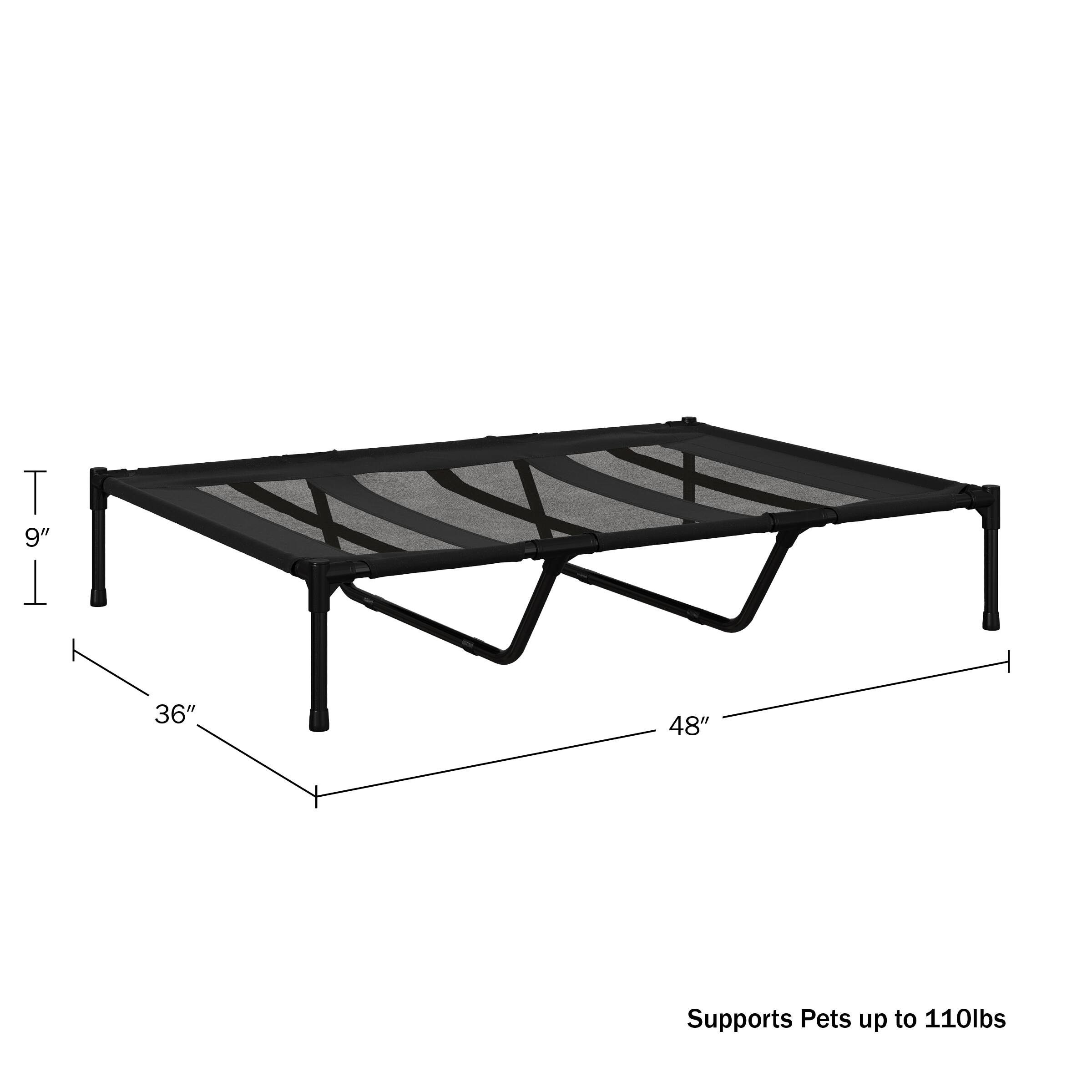 T 9"  
T 36" 48"  
Supports Pets up to 110lbs