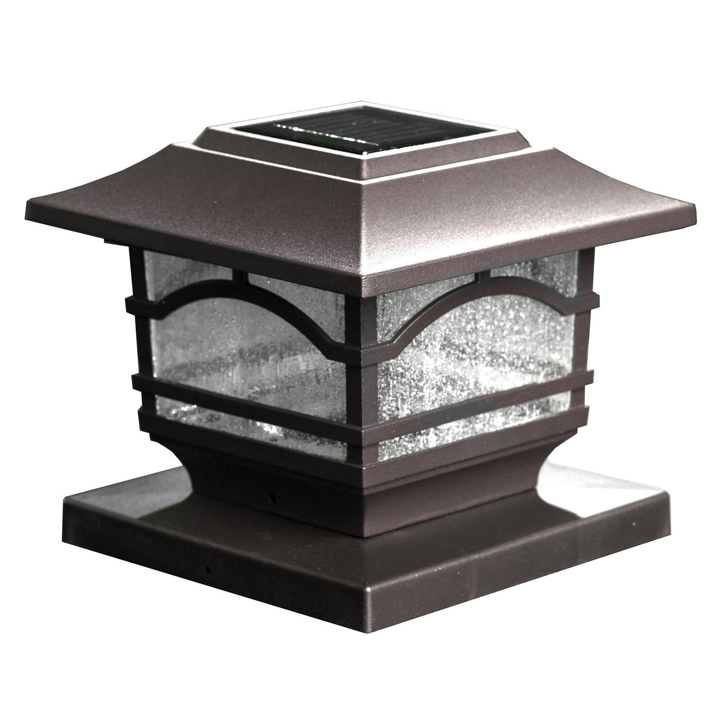 Alt View 1. MAXSA Innovations - Maxsa Innovations 41671 Mission-style Solar Post Cap And Deck Railing Lights, 2 Pack (dark Bronze) - bronze.