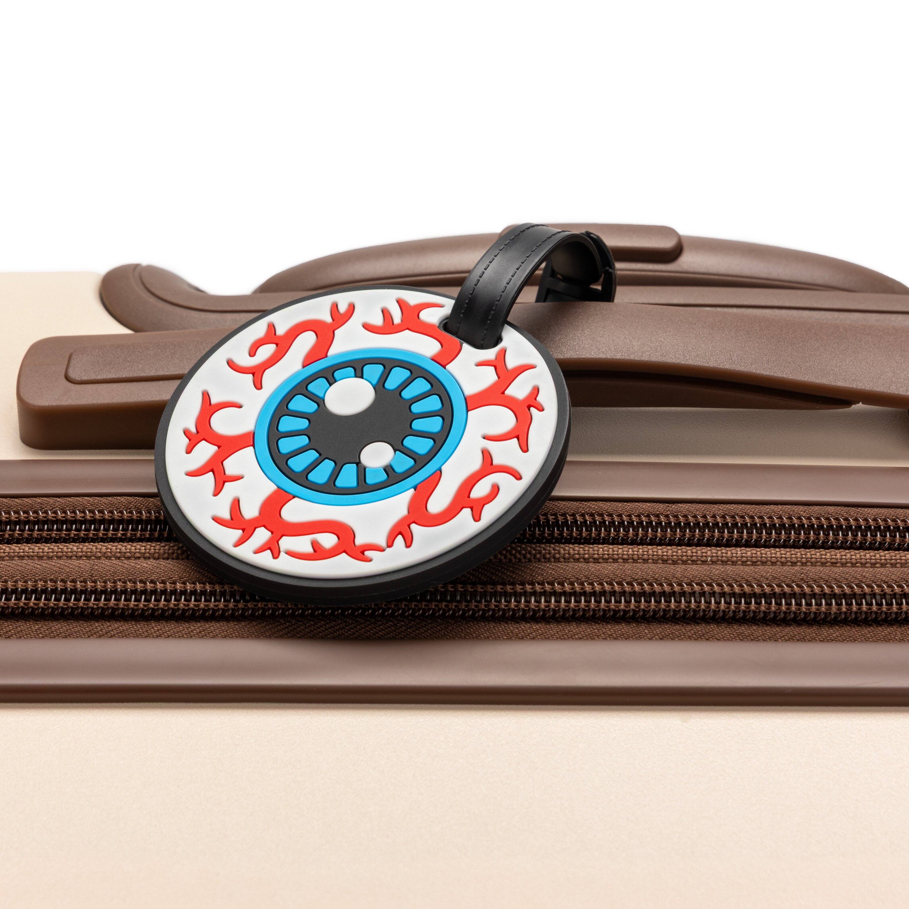 Left. Von Dutch - Von Dutch Vision 2-Piece Suitcase ID Tag Set with Adjustable Straps - Vision.