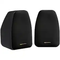 Front. BIC America - Adatto DV52si Indoor/Outdoor Weather-Resistant 125W Bookshelf Speaker Set, 2 Count - Black.