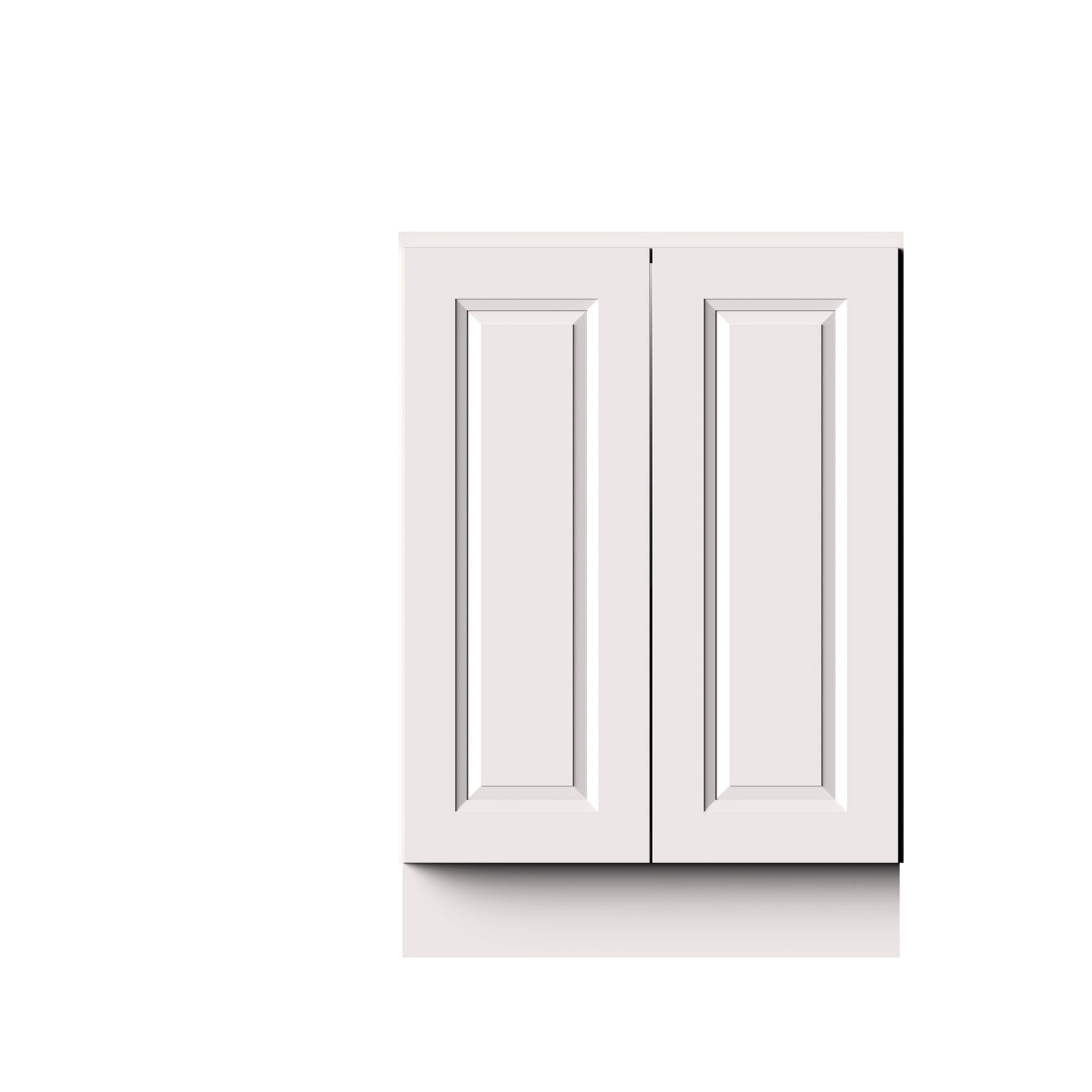Alt View 1. Boyel Living - 24-in W x 34.5-in H x 24-in D Shaker Full-Height Door Kitchen Base Cabinet with Soft-Close Hinges - Glacier White.