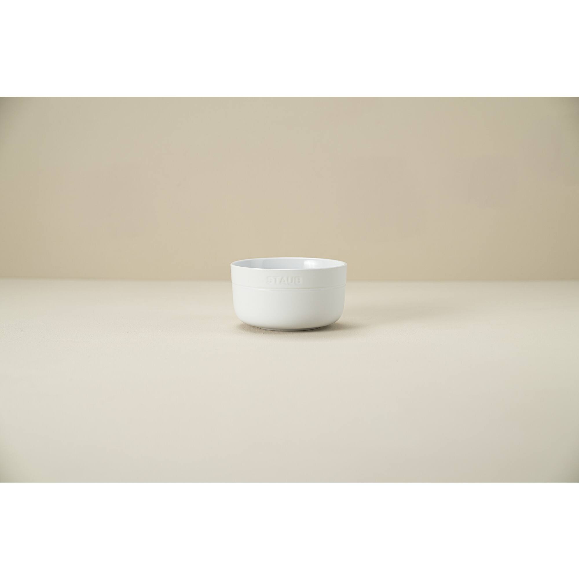 Alt View 4. Staub - Staub Ceramic Dinnerware 4-pc 5-inch Cereal Bowl Set - White - White.