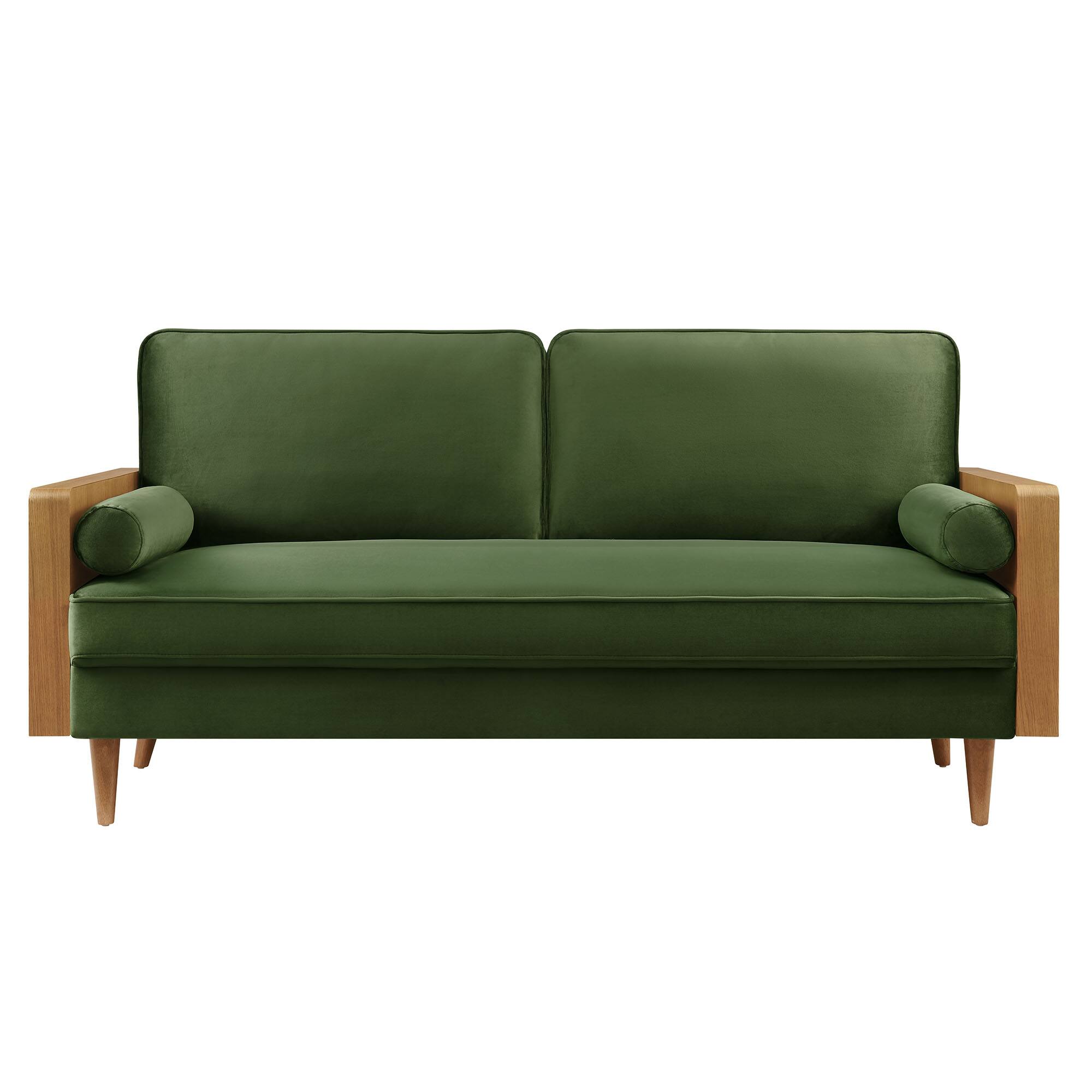 Alt View 2. Modway - Kellan Performance Velvet Sofa by Modway - Green.