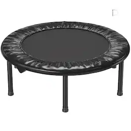 VEVOR - Foldable Mini Trampoline,36Inch Fitness Rebounder,Max Load 220 lbs Exercise Trampoline,Stable & Quiet Workout Trampoline - Black