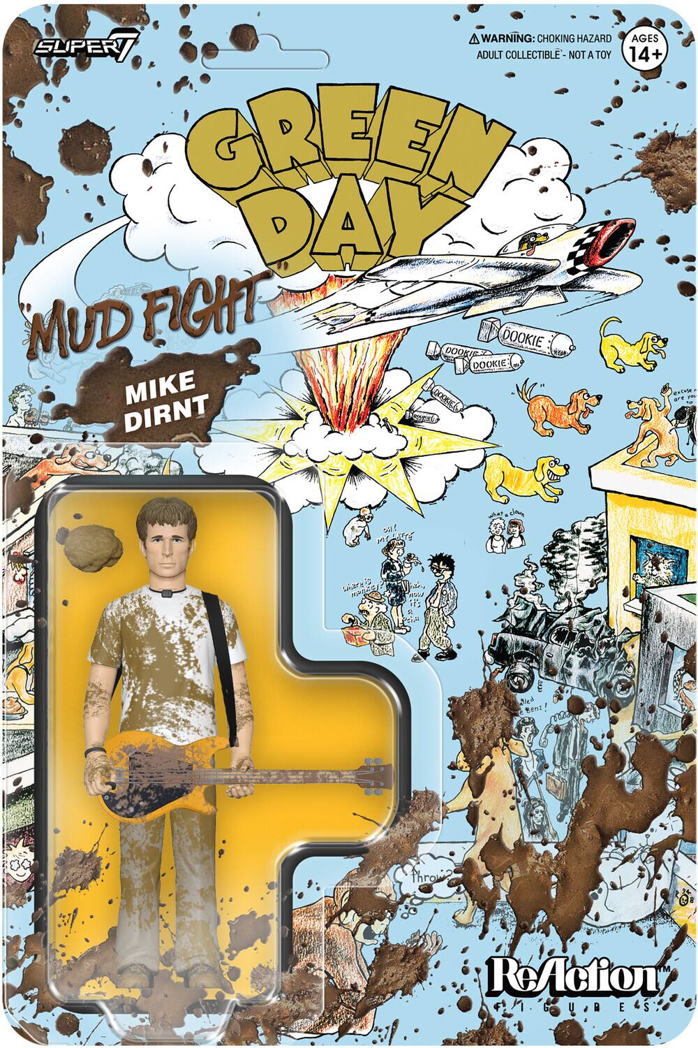 Green Day - Green Day - ReAction Figures Wv1 - Mud Fight Mike Dirnt - COLLECTIBLES