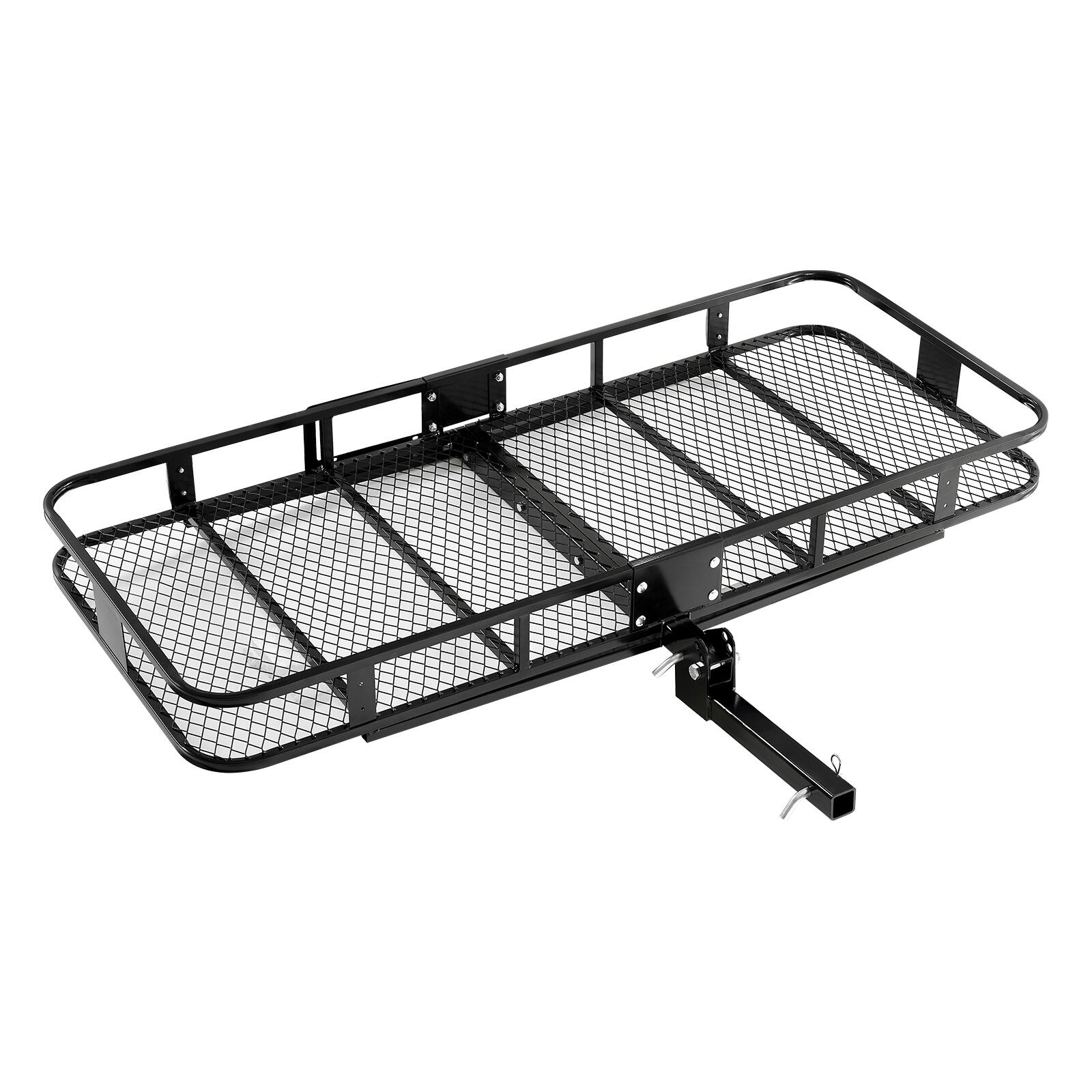 Alt View 5. VEVOR - 70" x 30" x 6", Hitch Cargo Carrier, 500 lbs Capacity Hitch Cargo Carrier with Ratchet Straps & Cargo Bag - Black.