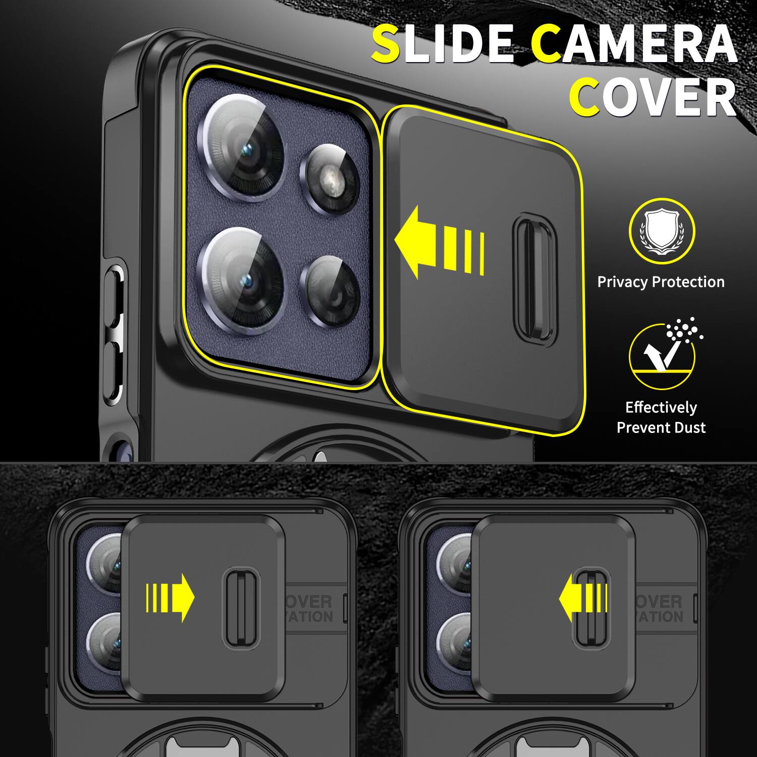 SLIDE CAMERA COVER

Privacy Protection
Effectively Prevent Dust