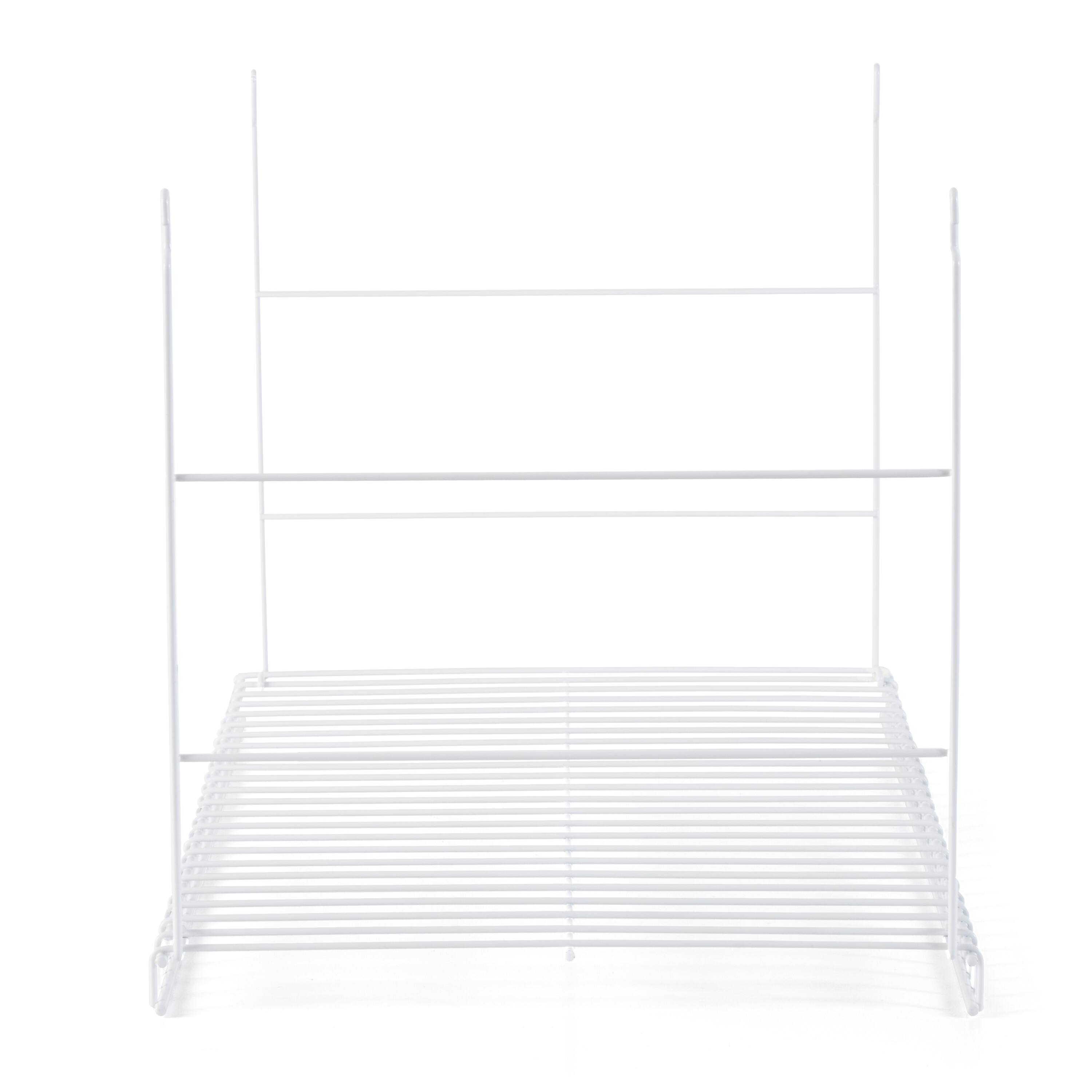 Alt View 10. RubberMaid - Rubbermaid 24 In Universal Closet Steel Wire Added Storage Hanging Shelf, White - White.