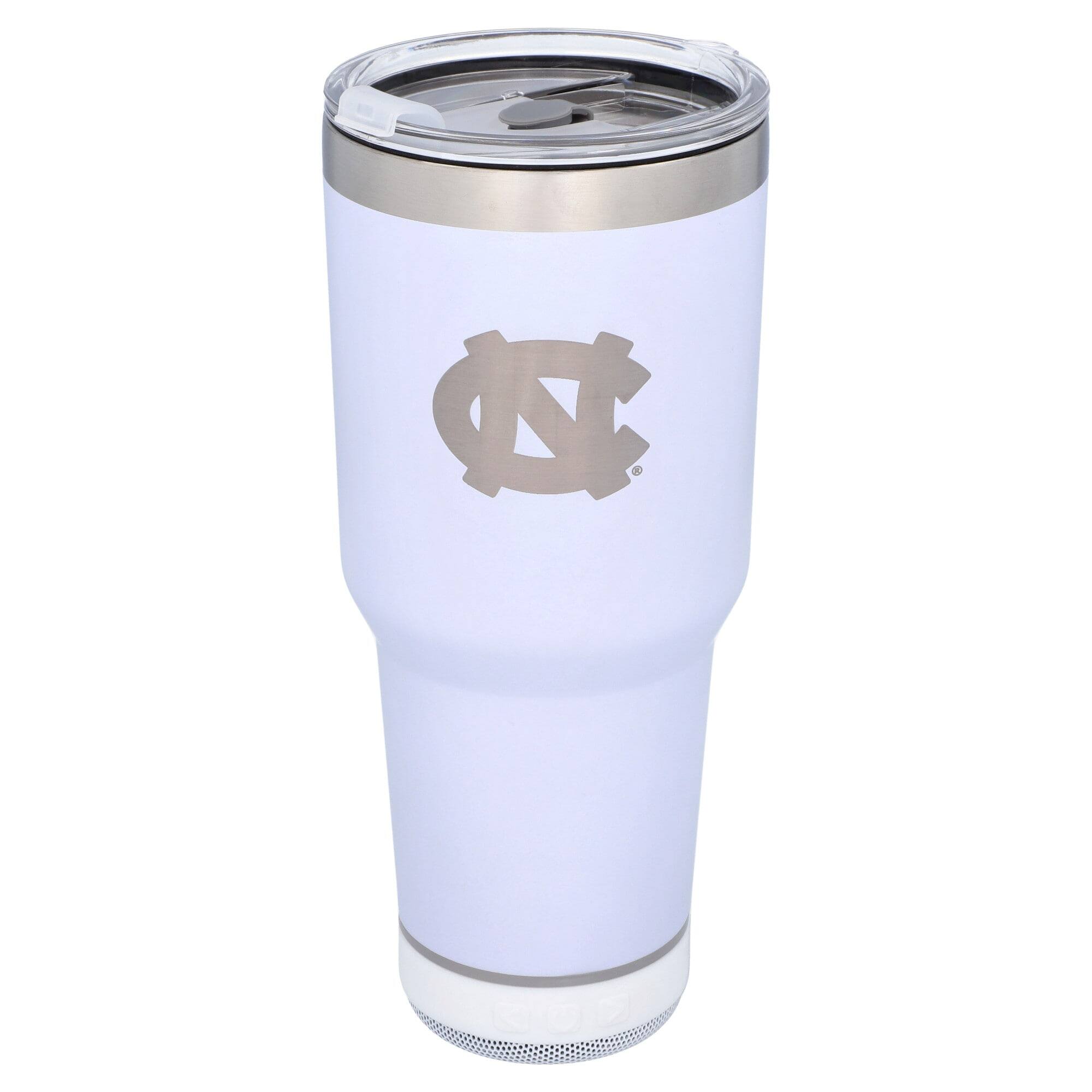Front. The Memory Company - North Carolina Tar Heels 30oz. Stainless Steel LED Bluetooth Tumbler - Multicolor.