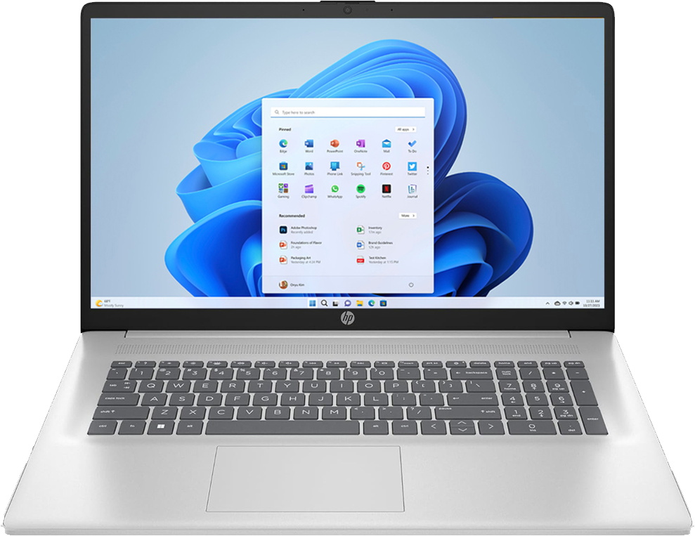 HP - 17 17.3" FHD Laptop - AMD Ryzen 5 5500U with 8GB Memory - 256GB SSD - Windows 11 Home - Silver