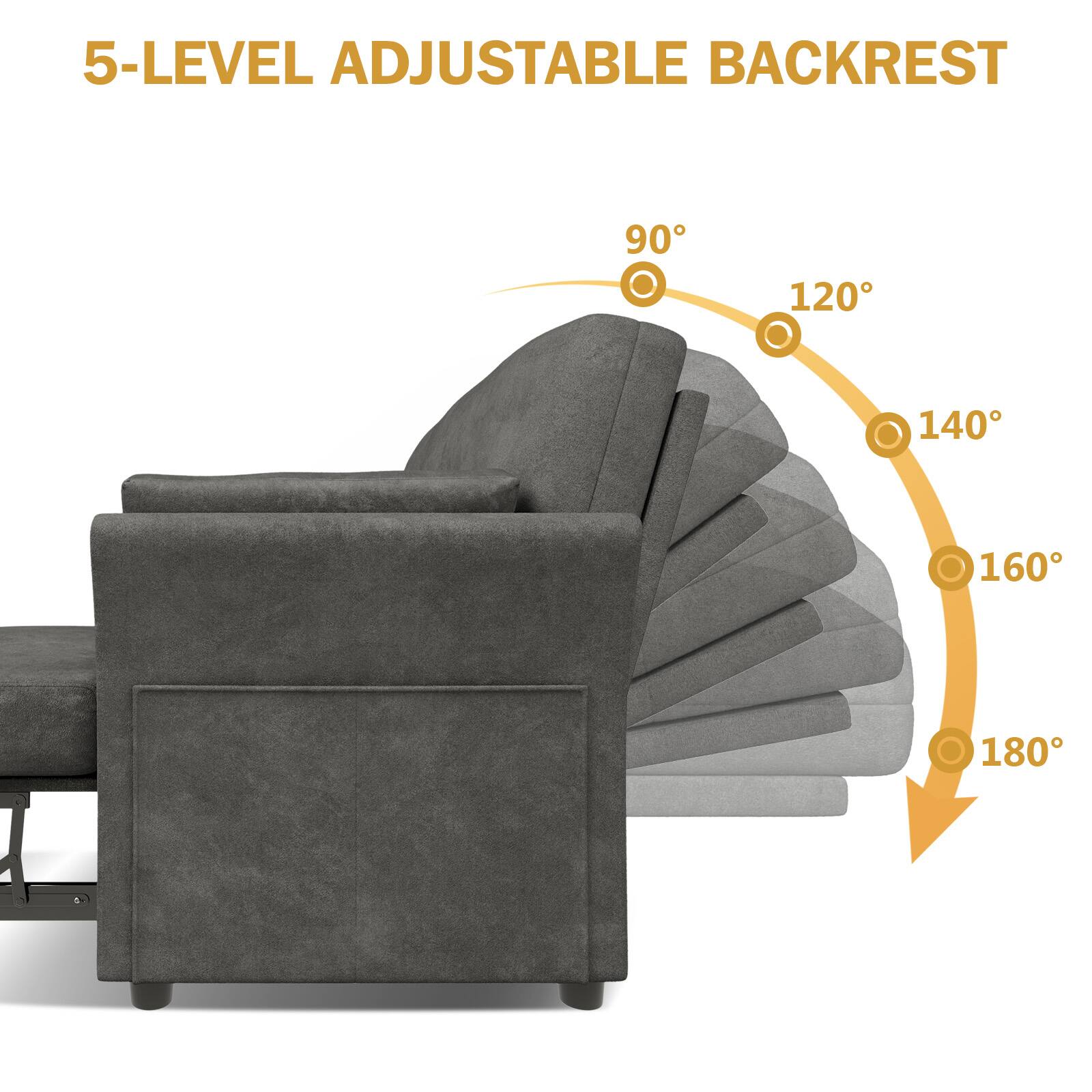 5-Level Adjustable Backrest

90° 120° 140° 160° 180°
