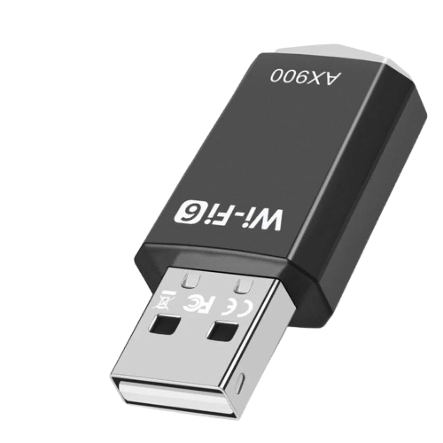 Home Collection - USB Wireless WiFi 6 Adapter, 900Mbps Dual Band 2.4G/5G Network Dongle 802.11ax - Black