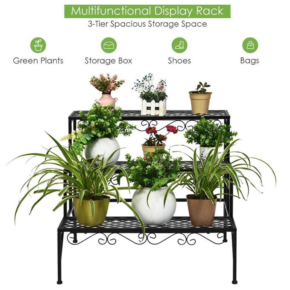 Multifunctional Display Rack  
3-Tier Spacious Storage Space  
Green Plants  
Storage Box  
Shoes  
Bags
