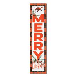 Jardine - Campbell Fighting Camels 12'' x 48'' Outdoor Merry Christmas Leaner - White