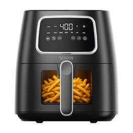 Kitchen Elite - 5.5 Qt. Digital Air Fryer, Countertop Cooker w/ LED Screen - Black