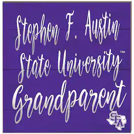 Jardine - Stephen F Austin Lumberjacks 10'' x 10'' Grandparent Plaque - Purple