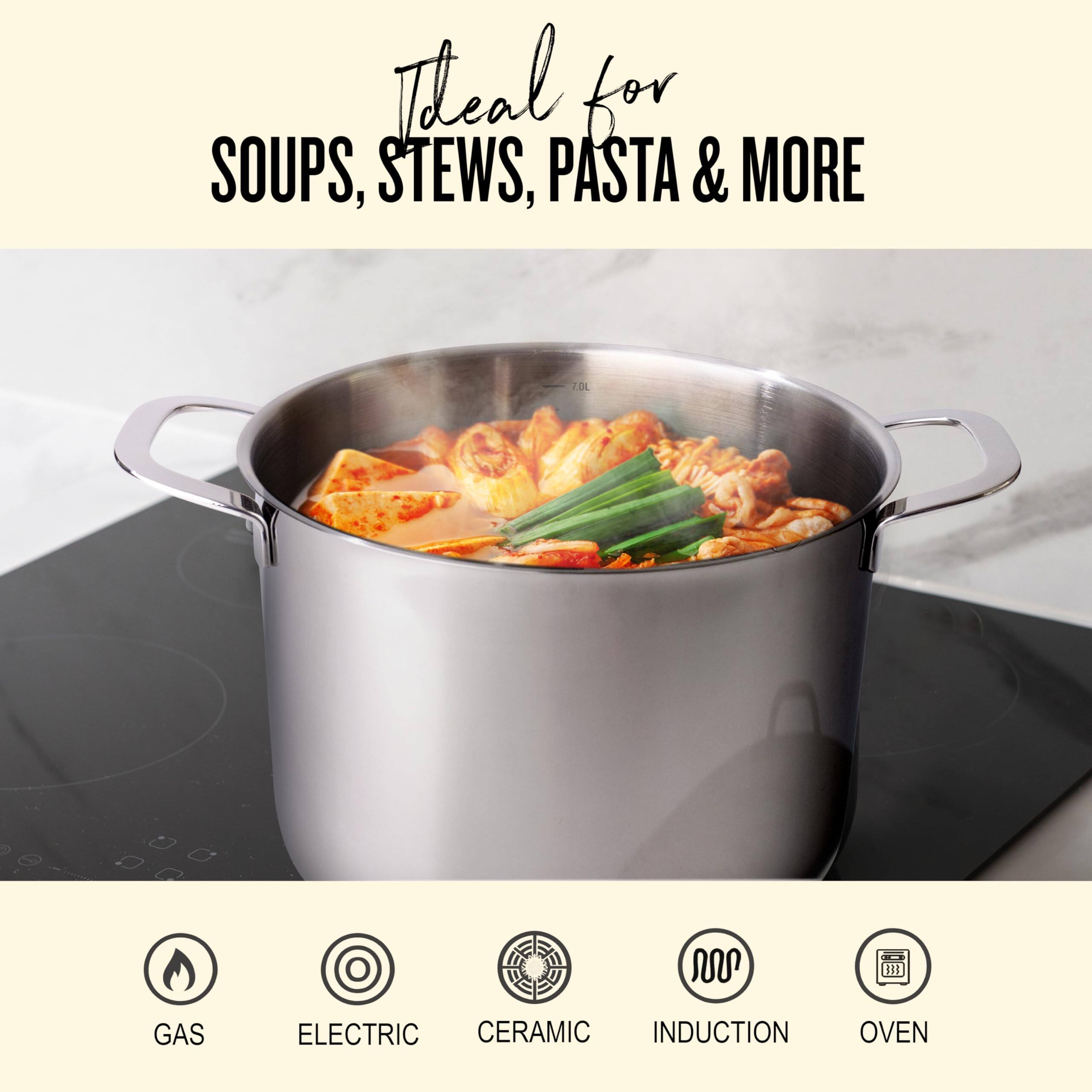 Ideal for  
SOUPS, STEWS, PASTA & MORE  

GAS  
ELECTRIC  
CERAMIC  
INDUCTION  
OVEN