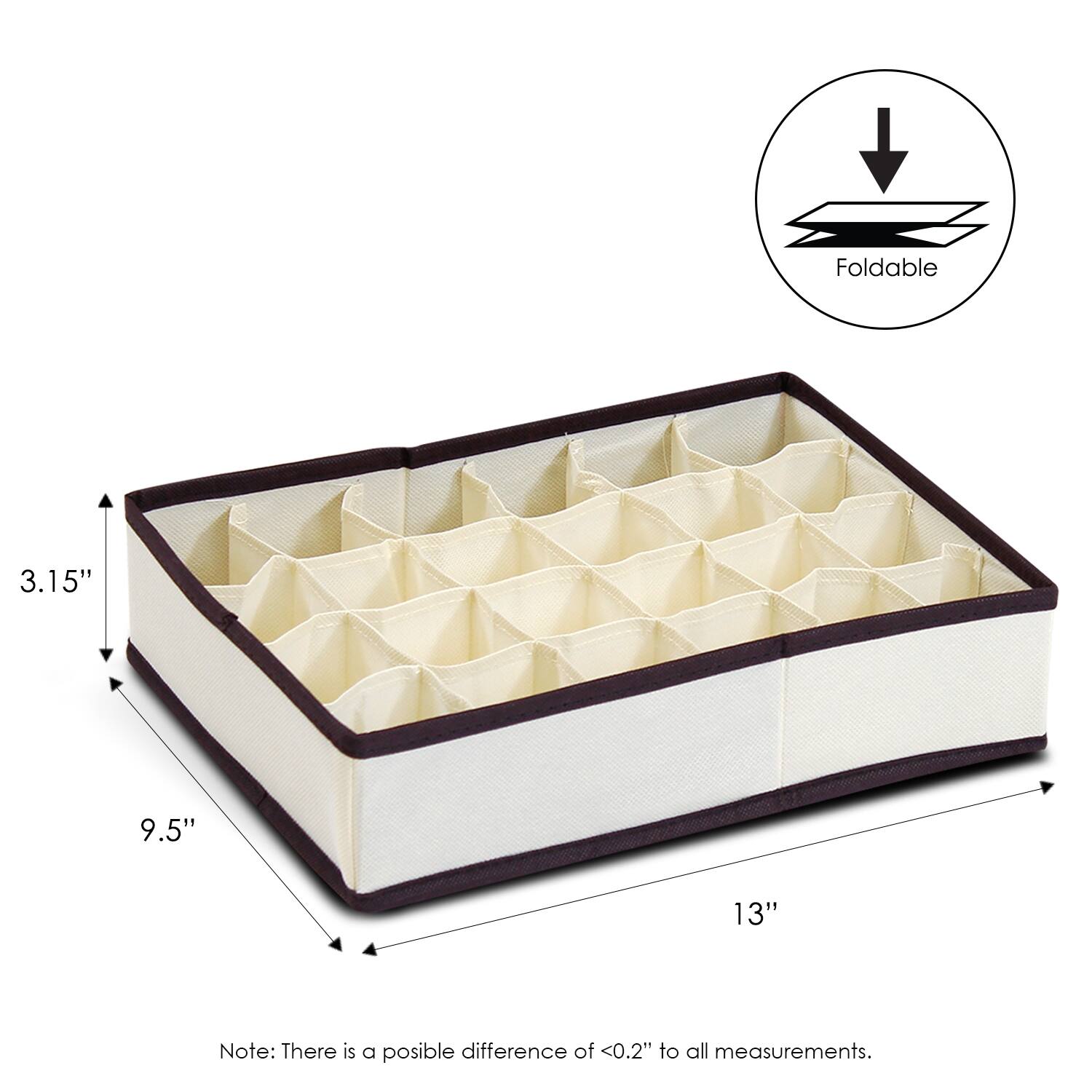 Foldable  
3.15"  
9.5"  
13"  

Note: There is a possible difference of <0.2" to all measurements.
