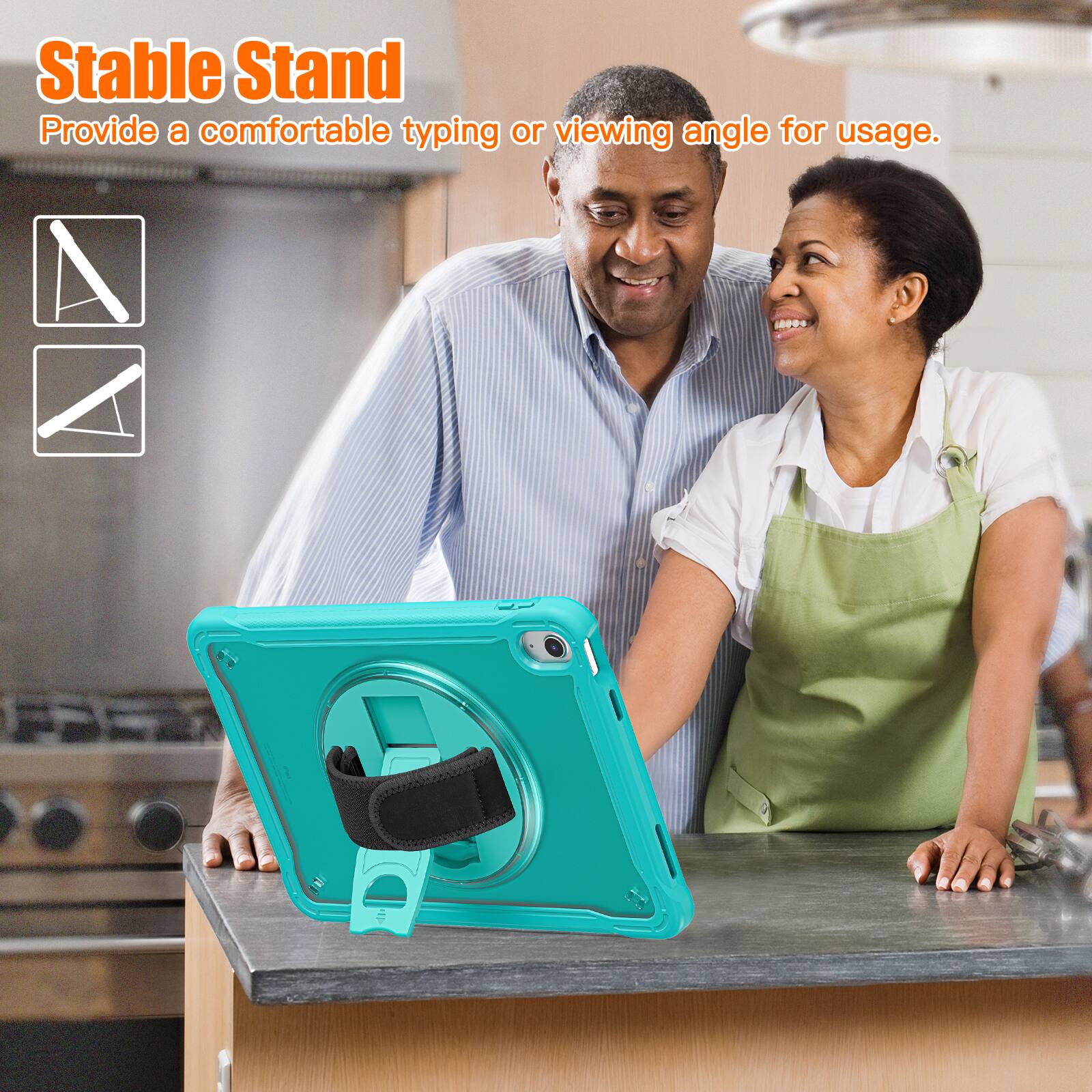 Stable Stand  
Provide a comfortable typing or viewing angle for usage.