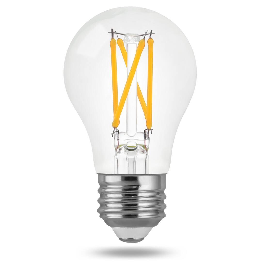 Left. VIRIBRIGHT - A15 LED Bulb, 40W EQ, Dimmable, CEC T20, Clear Glass Filament (4-Pack) - White.