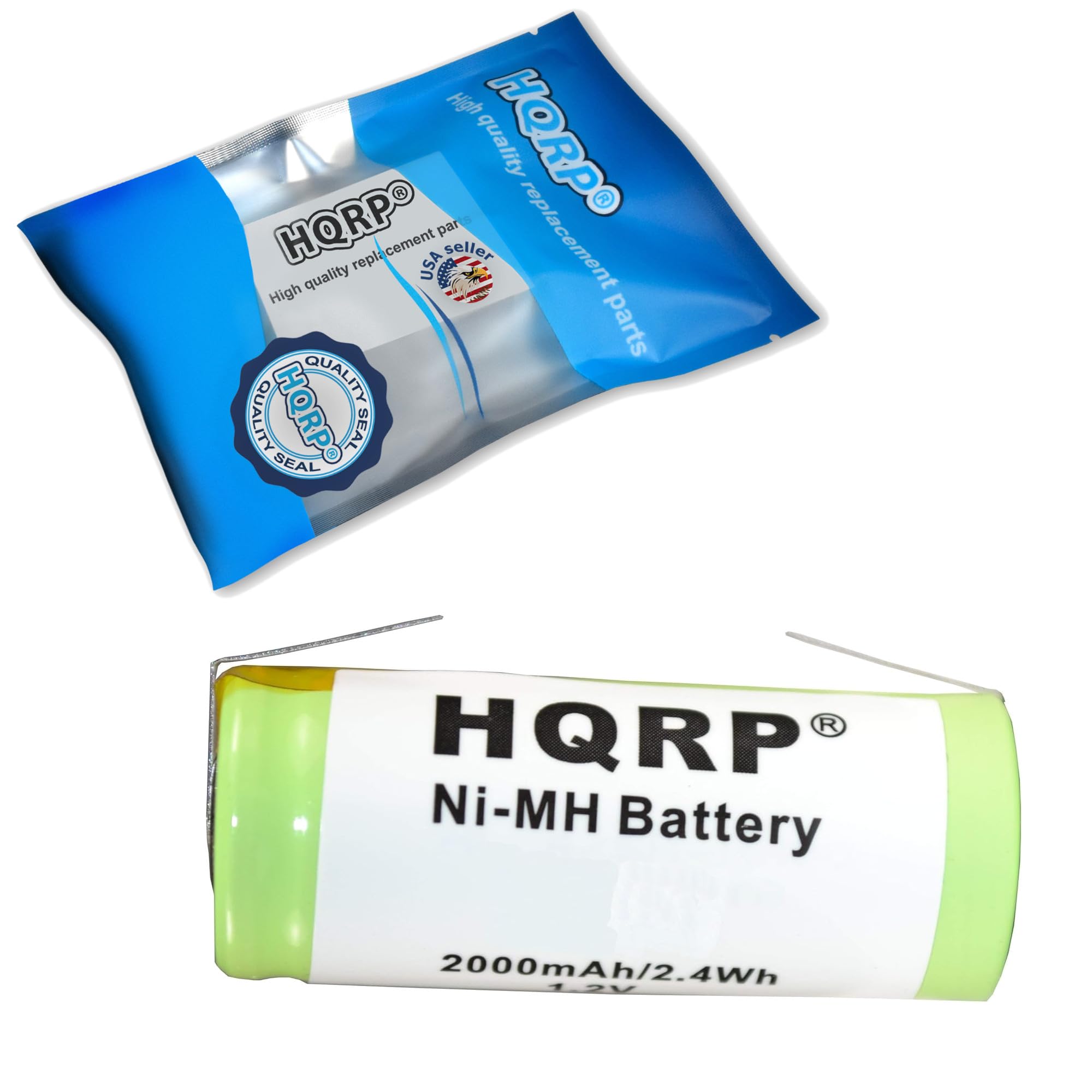 High quality replacement parts  
HQRP  
High quality replacement parts  
USA seller  
HQRP  
SEAL  
Ni-MH Battery  
2000mAh/2.4Wh  
3V