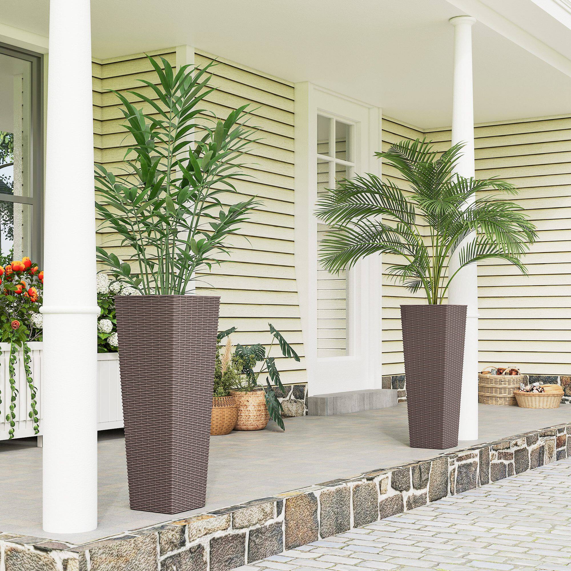 Alt View 1. Outsunny - Inch Tall Planters for Outdoor Plants.