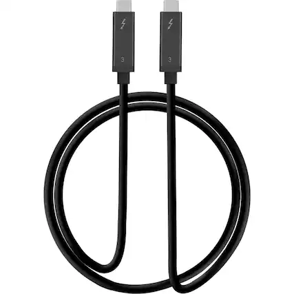 Front. SIIG Inc - SIIG Thunderbolt 3 40Gbps Active Cable - 1M - PD 100W - TAA Compliant - Black.