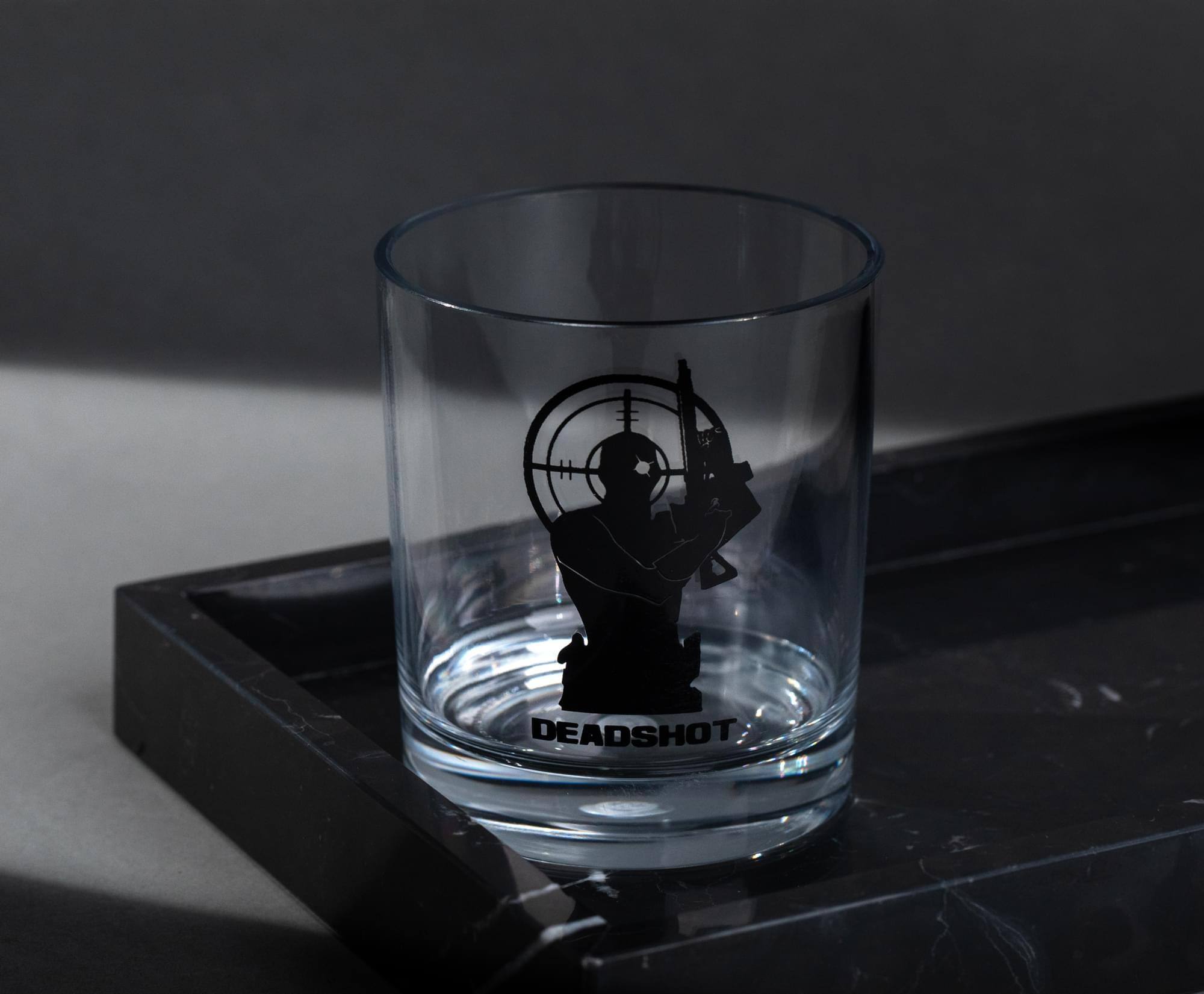 Alt View 4. DC Comics - DC Comics Deadshot Whiskey Tumbler Set - Clear.