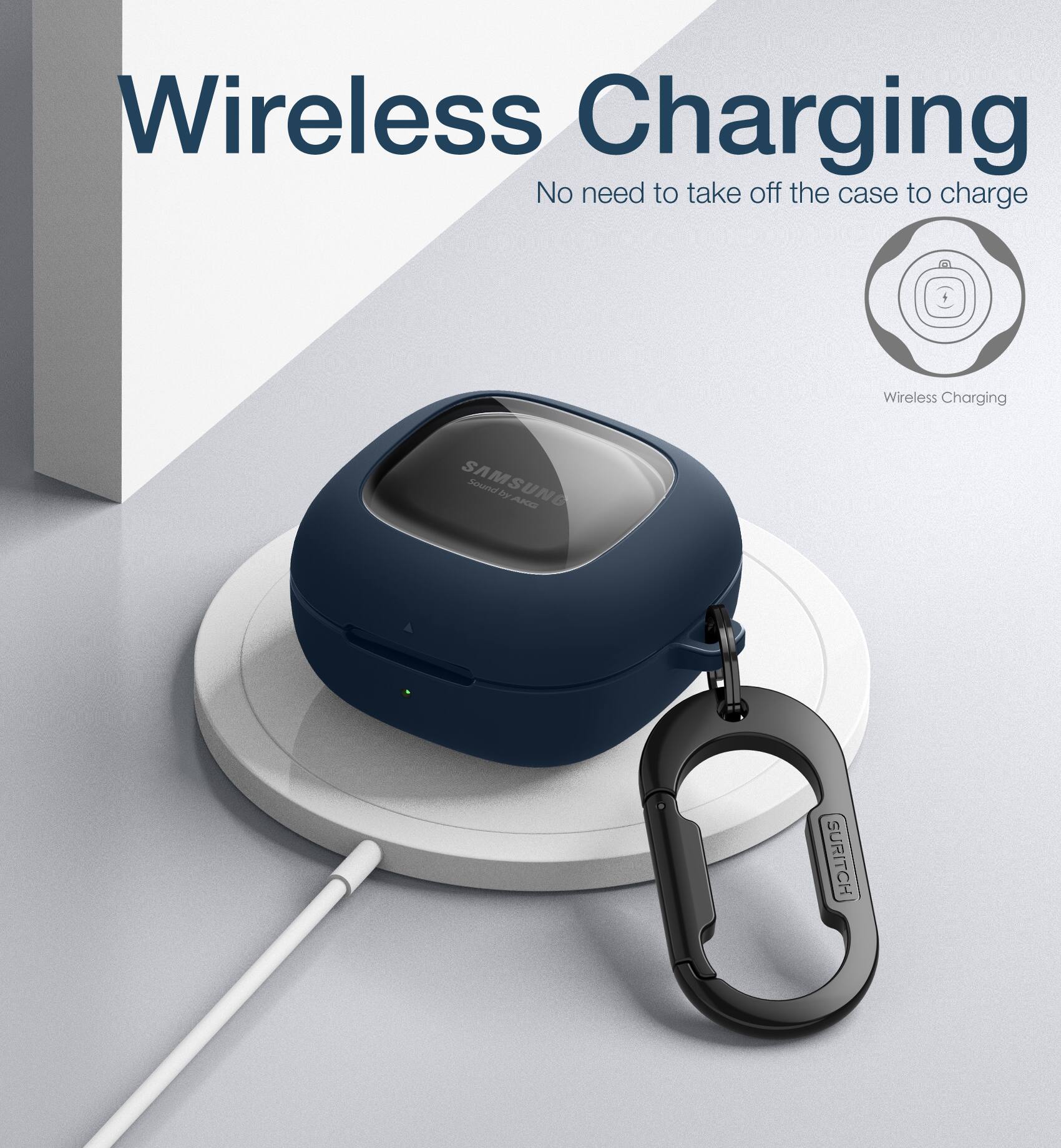 Wireless Charging  
No need to take off the case to charge  
Wireless Charging  
SAMSUNG  
Powered by AR SURITCH