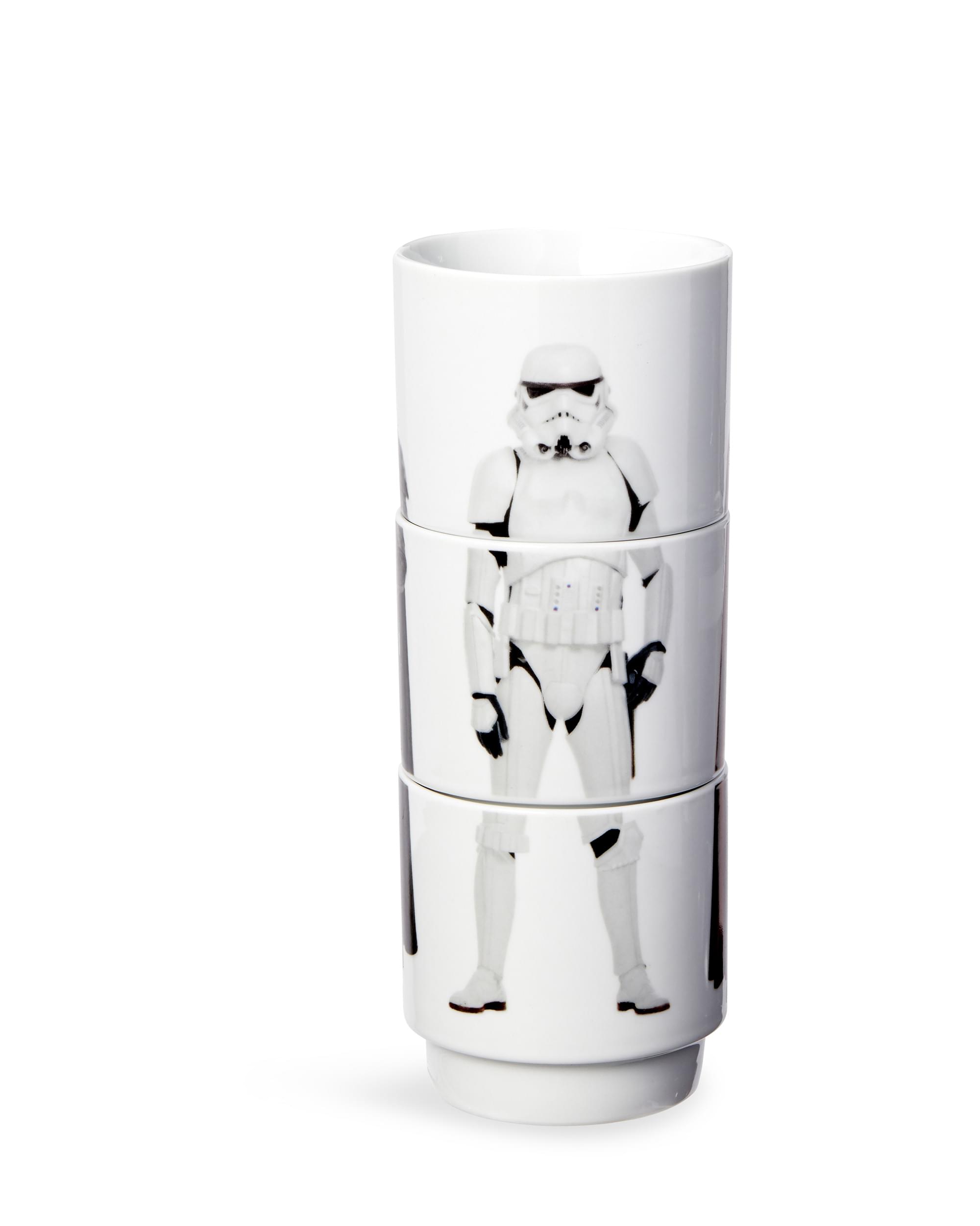 Alt View 2. Star Wars - Star Wars 11oz Stacking Mugs - Darth Vader, Imperial Guard, and Stormtrooper - White.