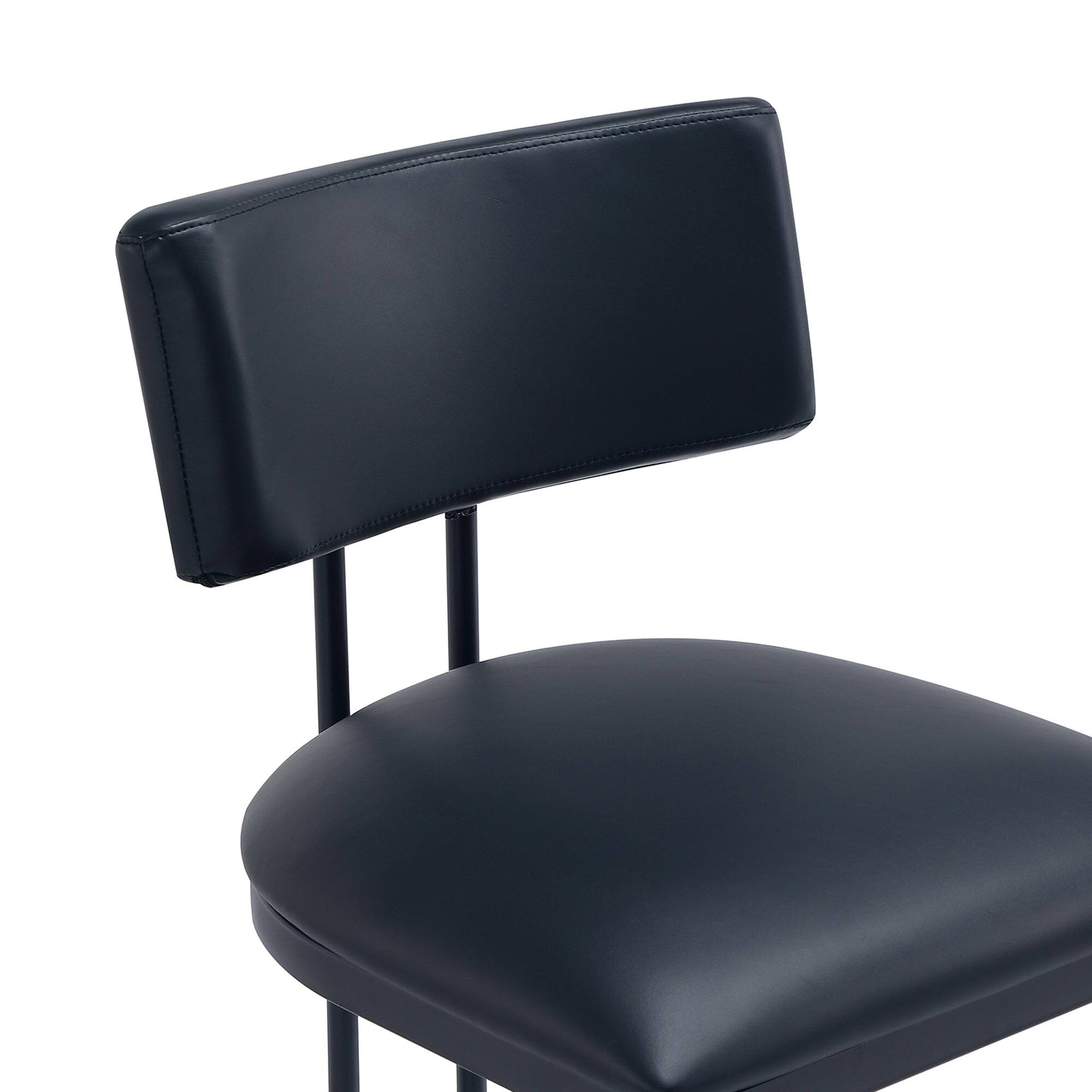 Manhattan Comfort Juno Contemporary Modern Metal Vegan Leather Counter ...