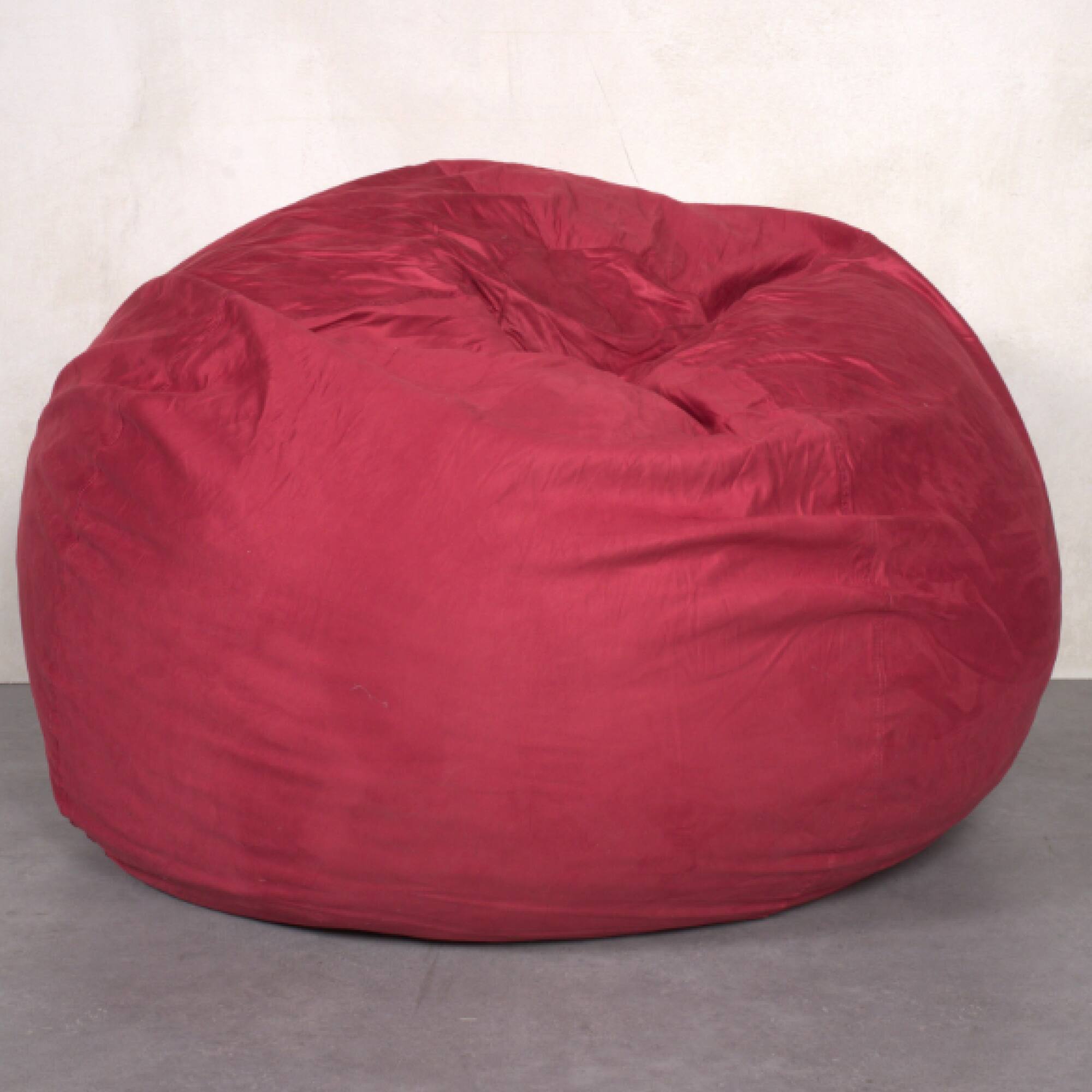 Alt View 3. GOODSILO - Spacious High-Density Shredded Foam Bean Bag Chair with Removable Soft Cover for Ultimate Relaxation - Red.