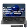 17.3" IPS 1920 x 1200
16GB Memory
512GB SSD + 1TB
Docking Station
Intel Core Ultra 7
Copilot Key
Windows 11 Pro