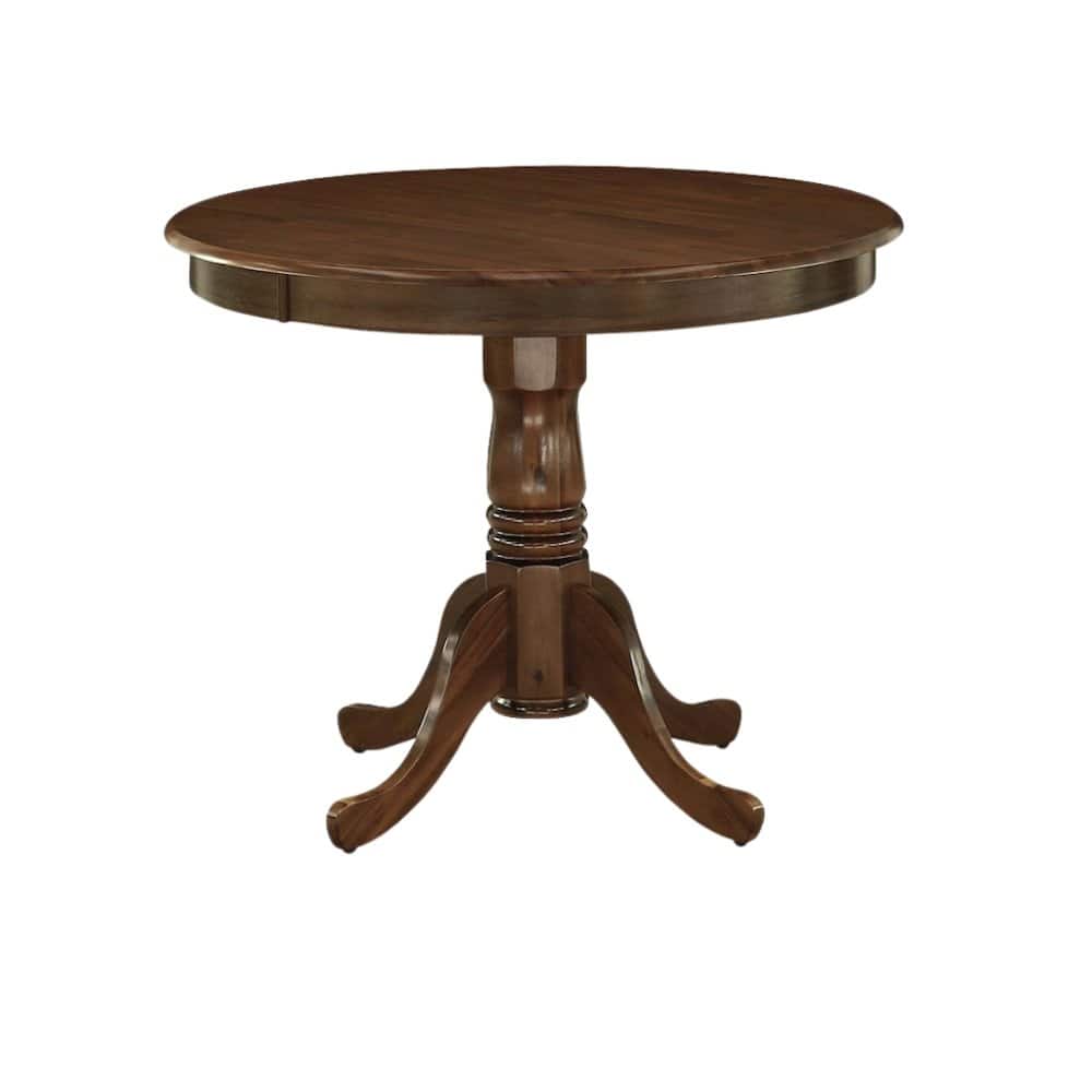 FurniFact - Round Dining Table - Brown