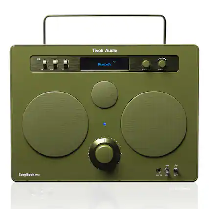 Tivoli Audio
SongBook MAX
Bluetooth
EQ (Lo, Mid, Hi)
SOURCE
VOLUME
AUX IN
LINE
AMP ON/OFF
SongBook MAX