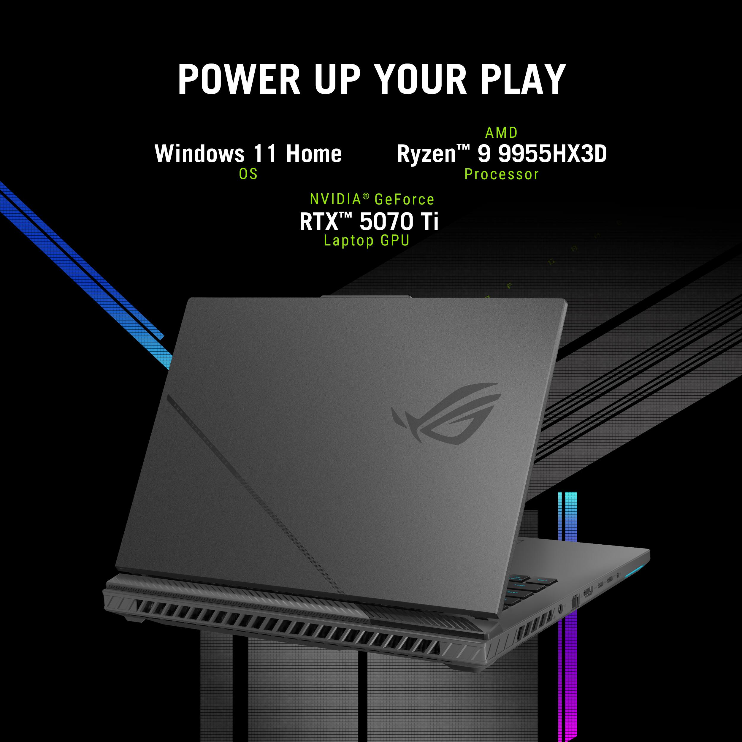 Power Up Your Play: Windows 11 Home OS AMD Ryzen 9 9955HX3D Processor NVIDIA GeForce RTX 5070 Ti Laptop GPU