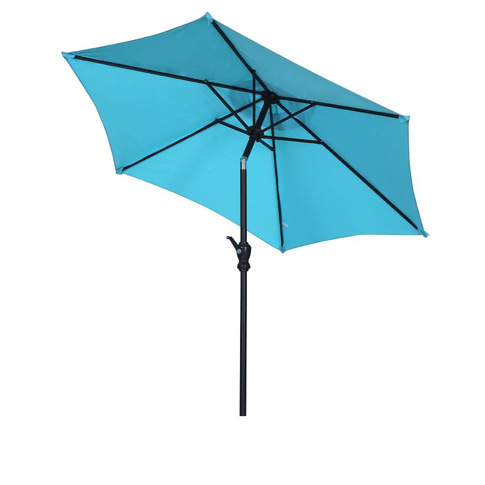 Left. Ainfox - Ainfox 7.5ft Patio Umbrella Without Lights - Blue.