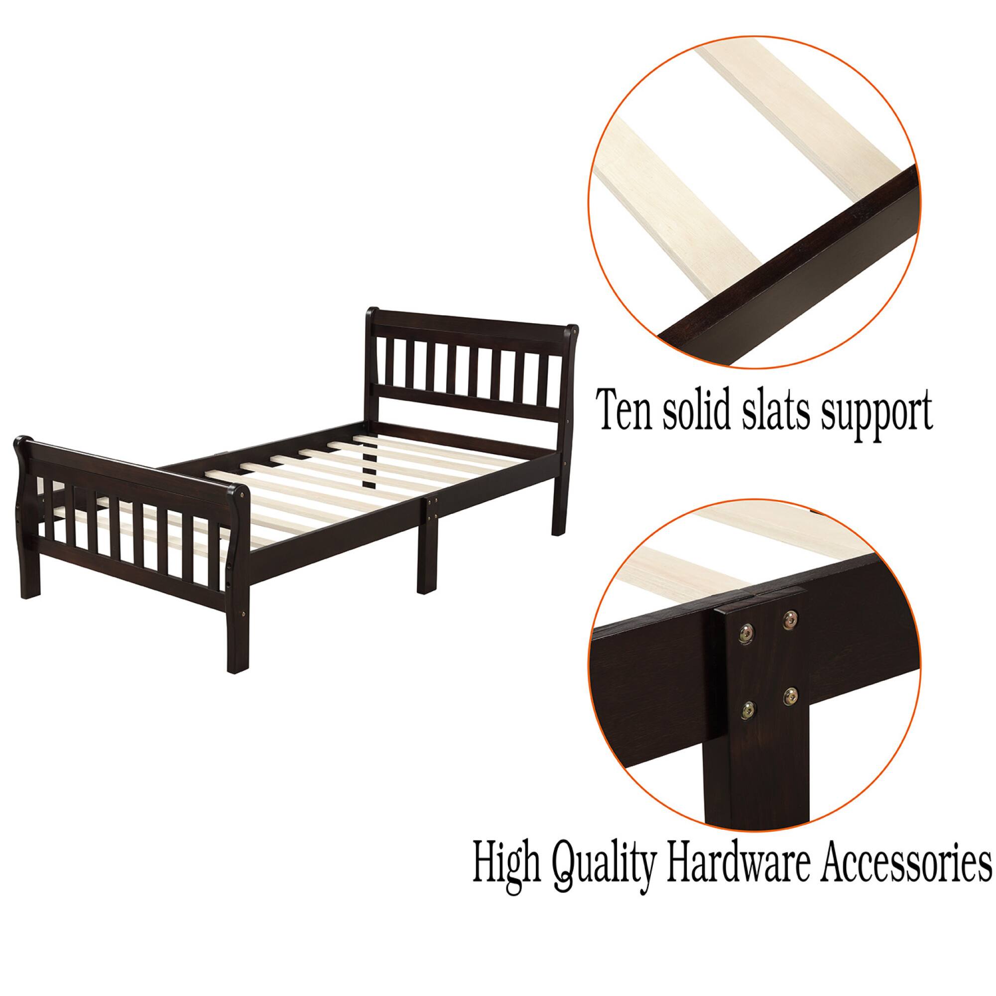 Ten solid slats support  
High Quality Hardware Accessories