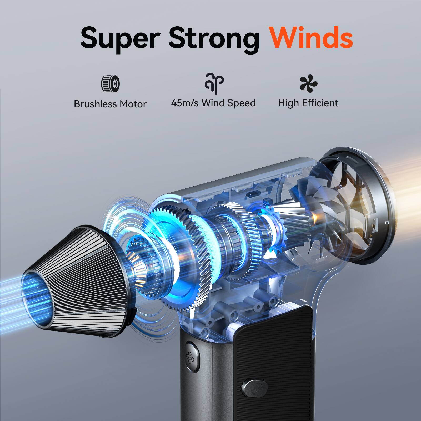 Super Strong Winds  
Brushless Motor  
45m/s Wind Speed  
High Efficient