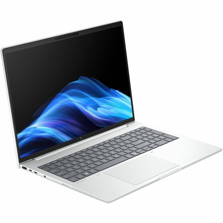 Alt View 4. HP - HP EliteBook 8 G1i 14" Touchscreen Notebook - WUXGA - 60 Hz - Intel Core Ultra 5 228V - 32 GB - 512 GB SSD - English Key - Glacier Silver Aluminum.