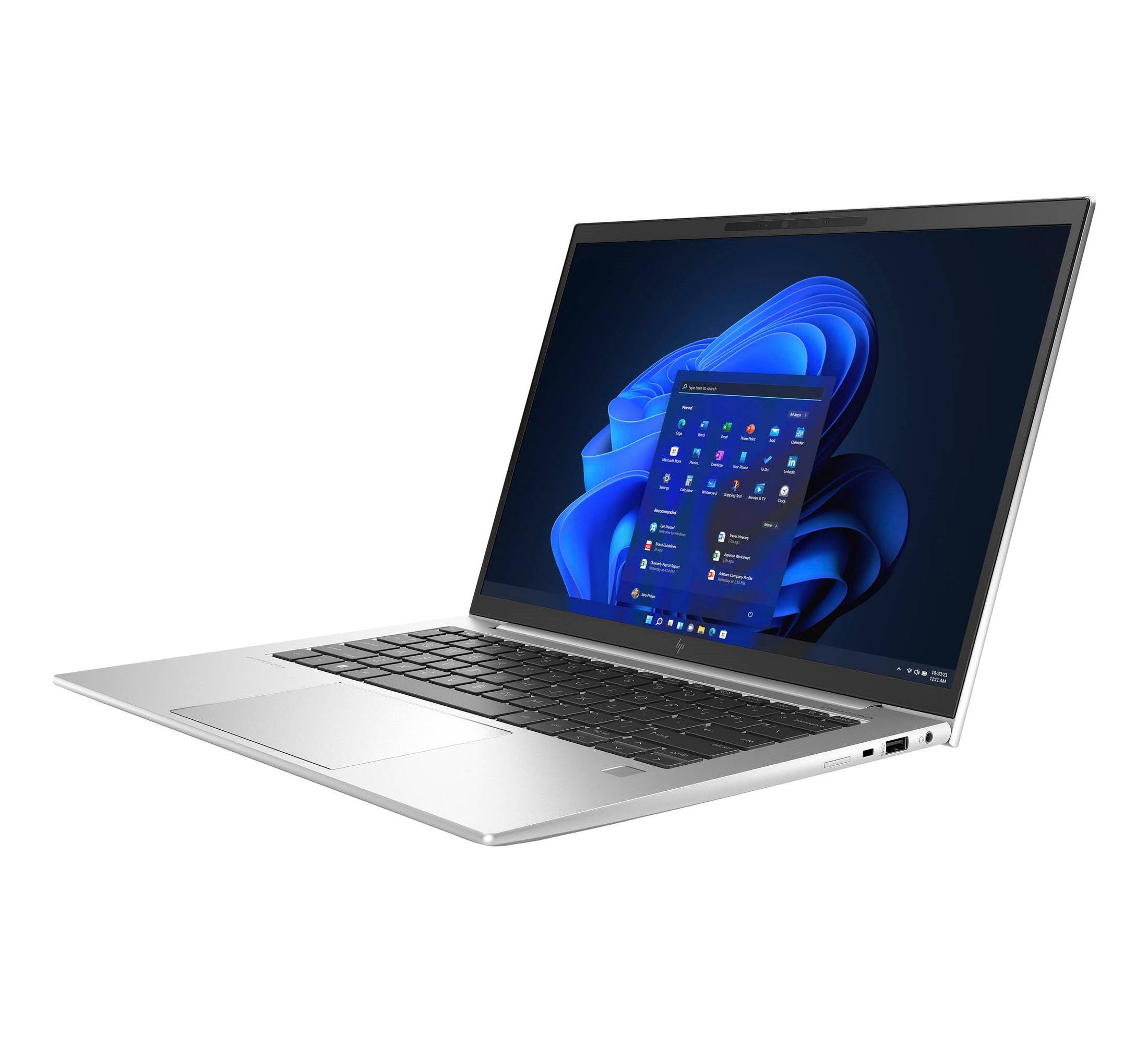 Angle. HP - HP EliteBook 840 G9 Core i7-1265U 1.8GHz, 32GB, 2TB SSD, 14" FHD Touch, Windows 11 Pro (Refurbished) - Silver.
