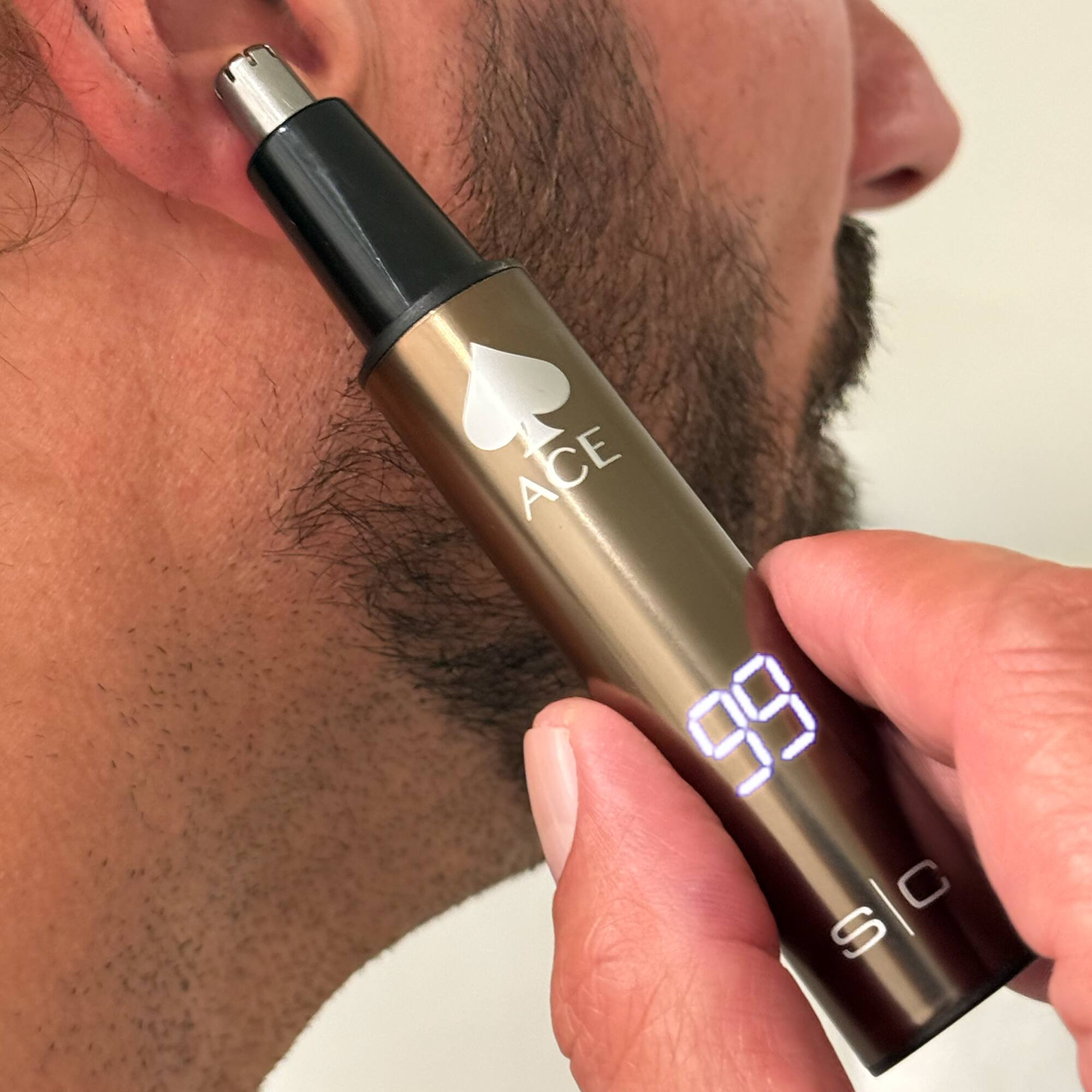 Alt View 2. StyleCraft - Ace Electric Ear and Nose Trimmer with Cap - Black.