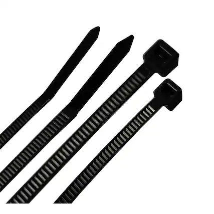 Front. Steel Grip - Steel Grip 4 and 8 in. L Black Cable Tie 200 pk.