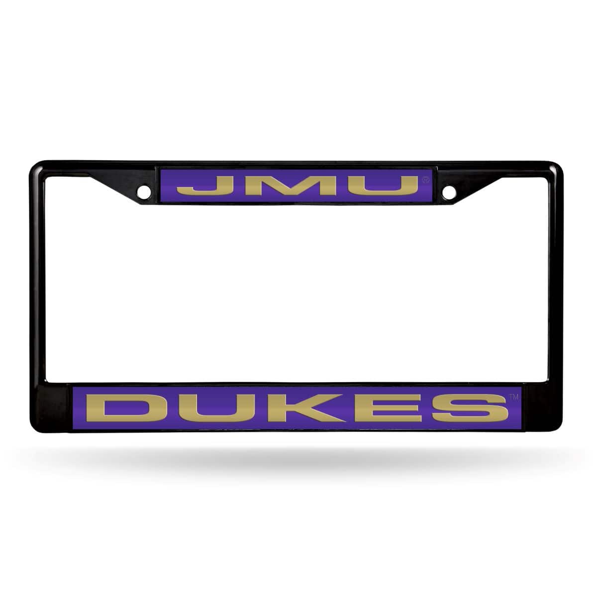 Rico Industries - James-Madison Duke's Black Metal License Plate Frame Holder - Multi