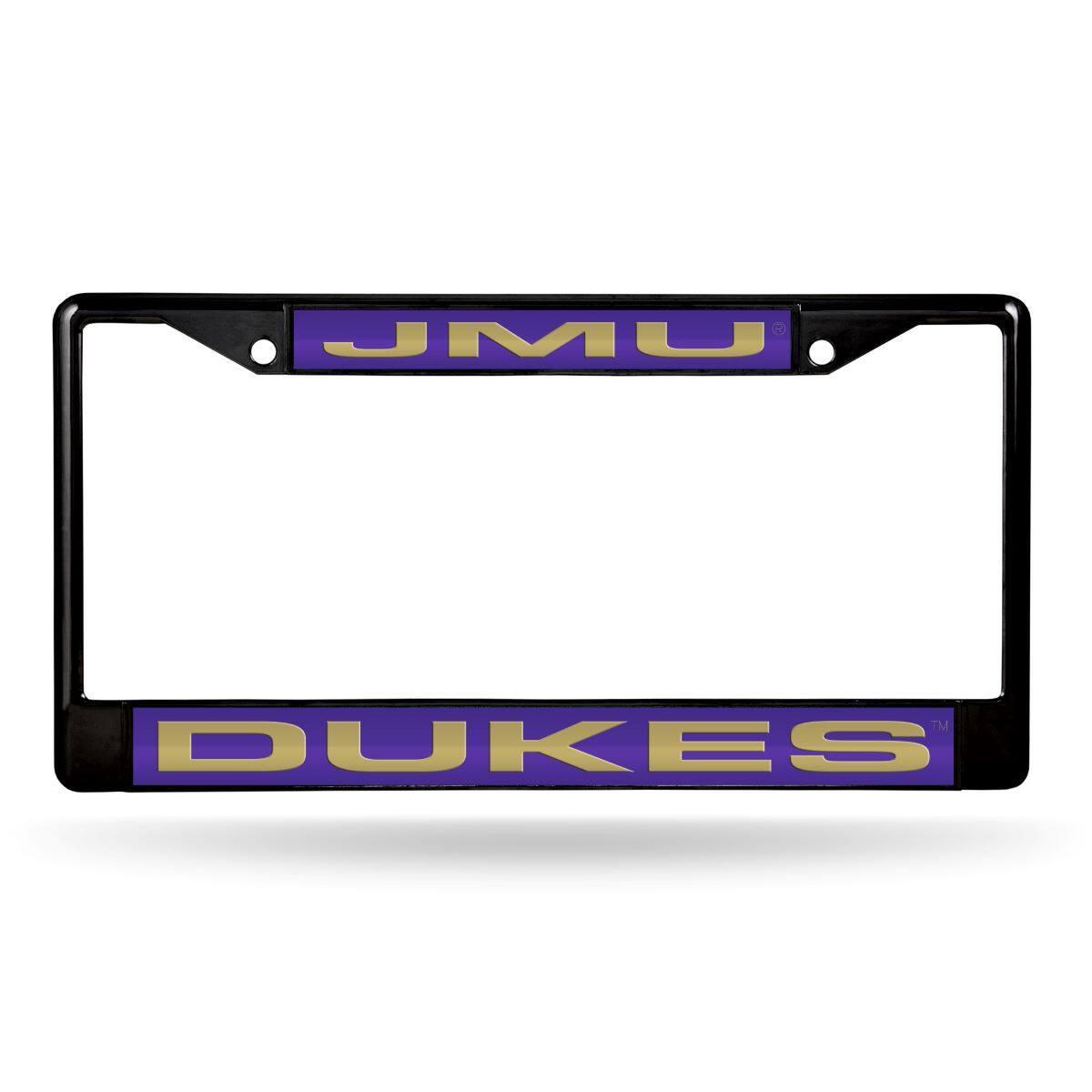 James Madison Dukes Black Metal License Plate Frame Holder